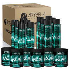 PACK 6 UN - SHAMPOO + MÁSCARA + ATIVADOR DE CACHOS CURLS AND WAVES - EVOLPY LISS