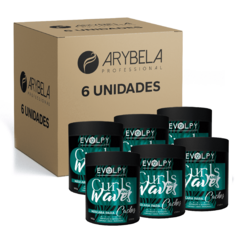 PACK 6 UN - MÁSCARA CURLS AND WAVES 500G - EVOLPY LISS