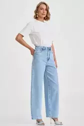 Calça Jeans Balloon Wide Alta