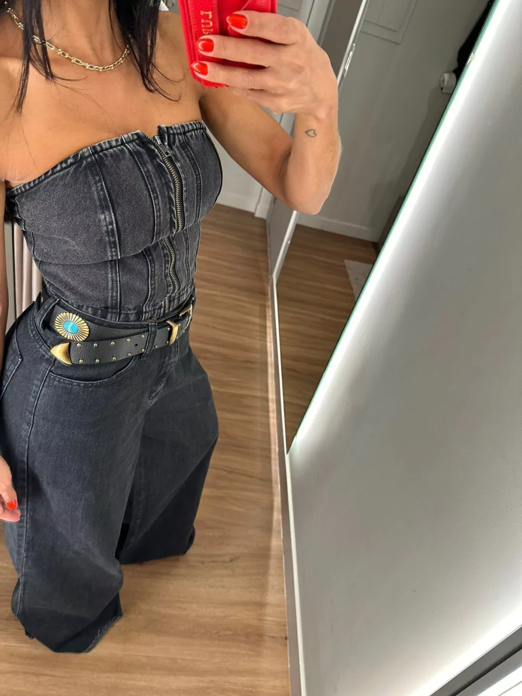 Top Zíper Black