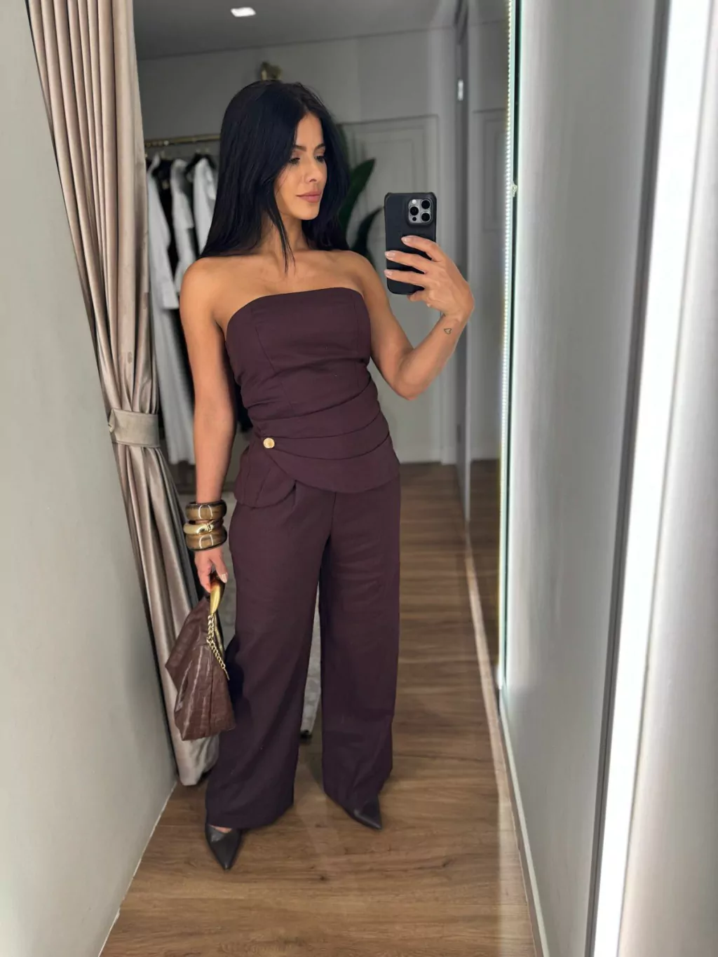 Conjunto Calça e Blusa S/ Alça