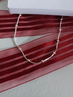Pulseira rabo de rato com bolinhas