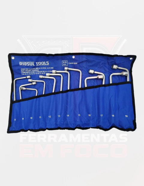Jogo de Chaves Biela 12 Peças 8 a 19mm – RiosulTools R010249