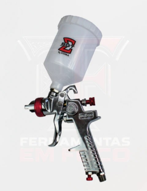 Pistola de Pintura HVLP Gravidade 1.3mm 600ml SGT3011B Sigma