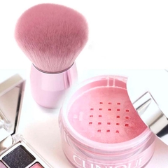Pincel De Maquiagem Facial Pó Blush Base Rosa Kabuki - comprar online