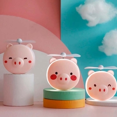 DAFUSHOP Espelho De Maquiagem Led Portátil Porquinho Mini Ventilador Beleza cui - loja online