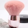 Pincel De Maquiagem Facial Pó Blush Base Rosa Kabuki