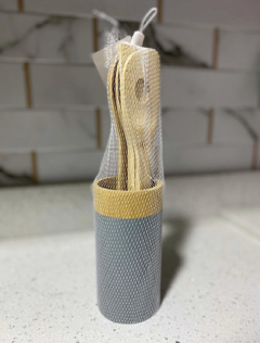 Conjunto De Utensílios De Cozinha - Bambu - Império das Coisas