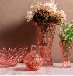 Vaso De Cristal Angel Rosa Wolff - Império das Coisas