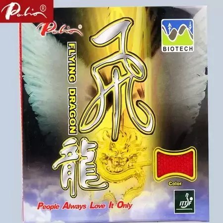PALIO Flying Dragon Tênis de Mesa Borracha, Pips-Out, Ataque Rápido, Pino Curto