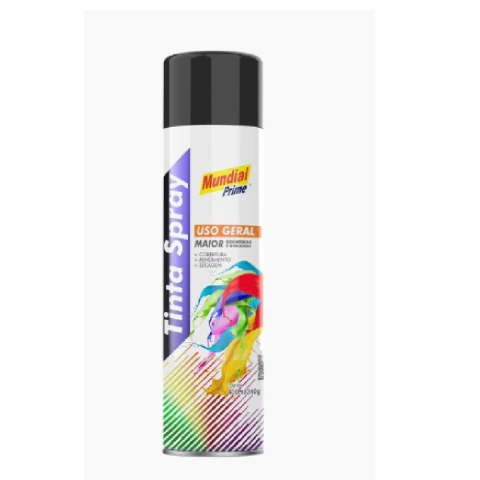 TINTA SPRAY MULTI USO PRETO BRILHANTE 400 ML