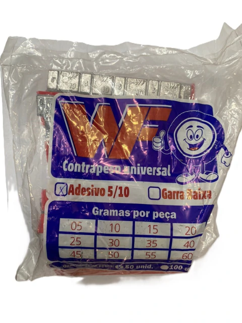 CONTRAPESO CHUMBO ADESIVO/COLANTE PARA BALANCEAMENTO 5/10 - 50 UNIDADES WF FITA VERMELHA