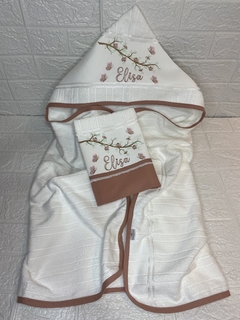 TOALHA DE BANHO COM CAPUZ + TOALHA DE BOCA - comprar online