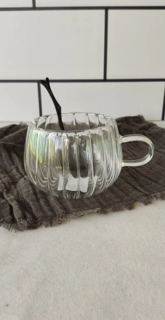 TAZA DOBLE VIDRIO C/ASA PARISINA