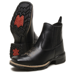 Botina Masculina Texana Couro Legítimo Bordada Super Confortável 2810 - comprar online