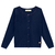 Casaquinho Infantil Menina em Tricot Milon / Off-White-Azul Marinho-Preto - comprar online