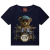 Conjunto Kyly Menino Camiseta Urso Baterista Shorts Caqui - Papai Coruja Moda