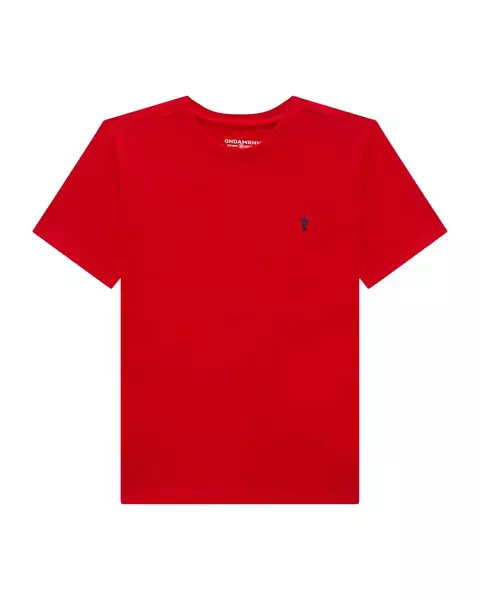 Camiseta Masculina Onda Marinha / Vermelho-Branco-Preto