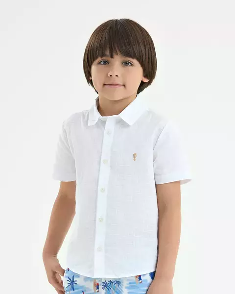 Camisa em Linho Masculina Onda Marinha