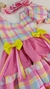 Vestido de Festa Junino Emilia - Rosa Claro e Xadrez em Tons Pastéis na internet