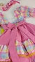 Vestido de Festa Junino Emilia - Rosa Claro e Xadrez em Tons Pastéis - Papai Coruja Moda