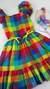 Vestido De Festa Junina Jandira - Xadrez Colorido