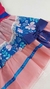 Vestido De Festa Junino Lúcia - Rosa e Azul - Papai Coruja Moda