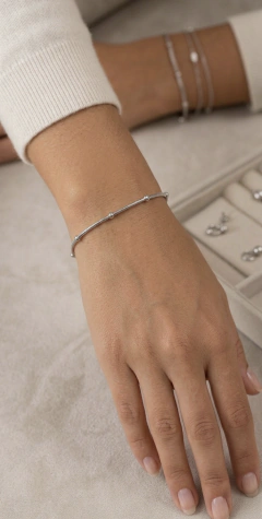 Pulseira Rabo de Rato com Bolinha - comprar online