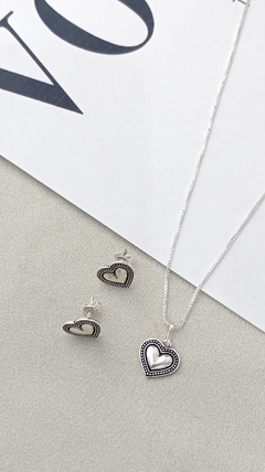 Conjunto de Coração com Borda de Bolinhas - comprar online