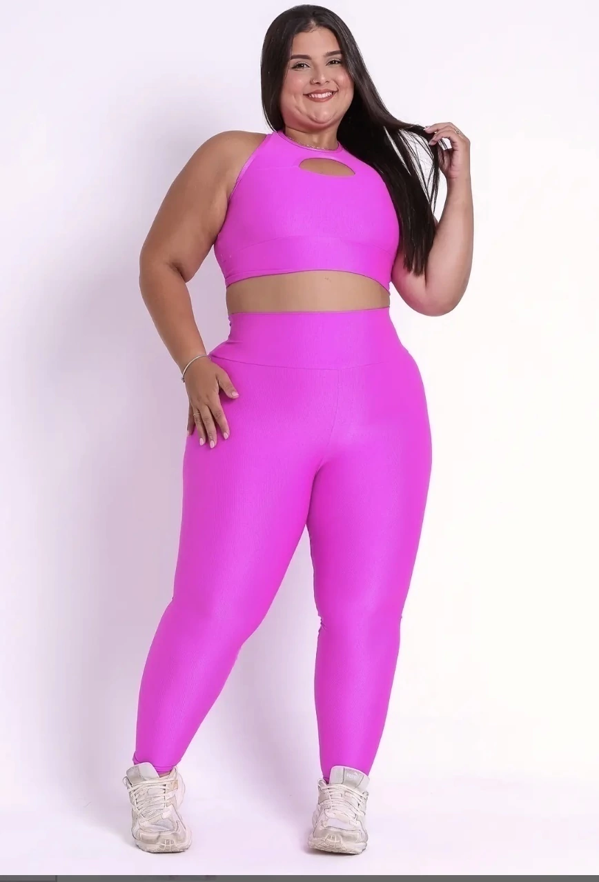 Conjunto Plus Size Basic Azul