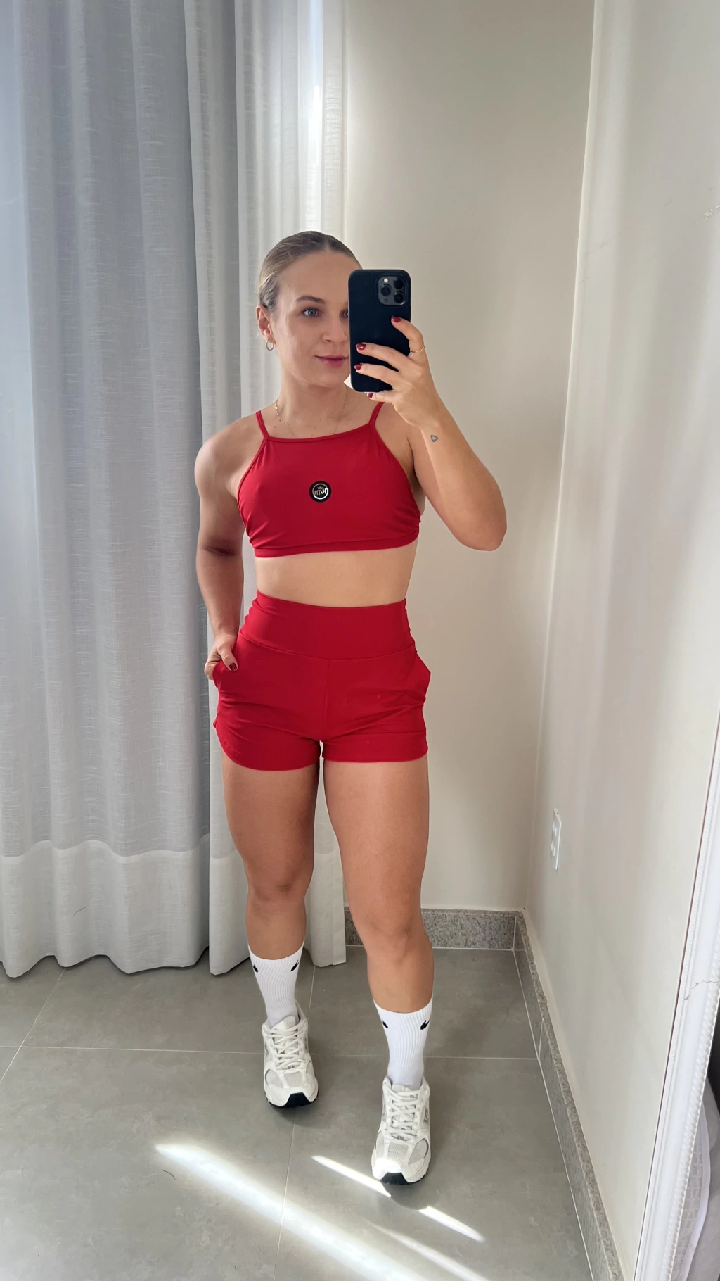 Conjunto Short vermelho Hit