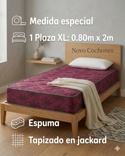 Colchón 1 plaza XL MEDIDA ESPECIAL 0.80m x 2m - comprar online