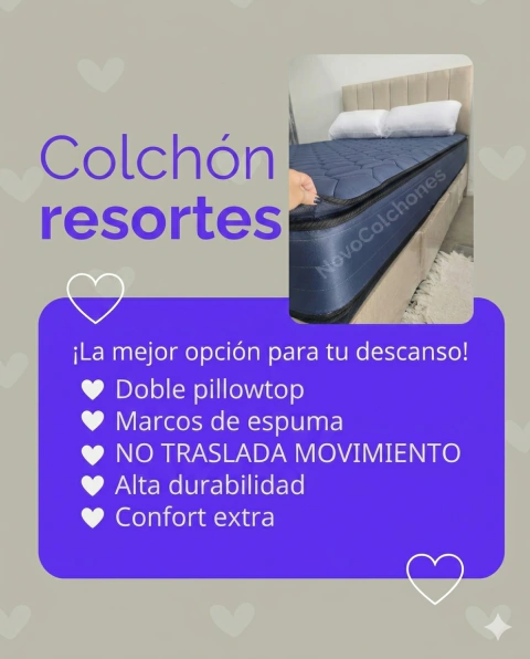 Colchón Resortes plaza y media línera hotelera - comprar online