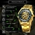 ORIGINAL SUPER Relógio ouro mecânico automático masculino esqueleto, vintage, luxo gold - comprar online