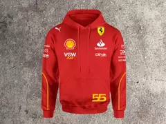BUZO CANGURO FERRARI F1 2024 TEAM LECLERC SAINZ - Dinasty
