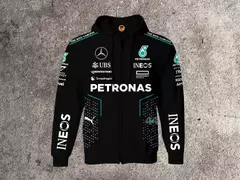 CAMPERA FRIZA INVISIBLE MERCEDES F1 2024 TEAM HAMILTON RUSSELL BUZO ANTIFLAMA en internet