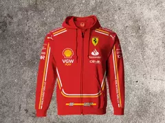 CAMPERA FRIZA INVISIBLE LECLERC SAINZ FERRARI F1 2024 BUZO ANTIFLAMA