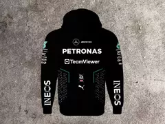 CAMPERA FRIZA INVISIBLE MERCEDES F1 2024 TEAM HAMILTON RUSSELL BUZO ANTIFLAMA - comprar online