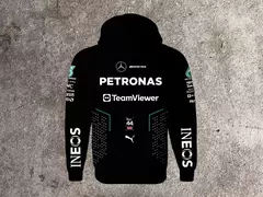 CAMPERA FRIZA INVISIBLE MERCEDES F1 2024 TEAM HAMILTON RUSSELL BUZO ANTIFLAMA - Dinasty