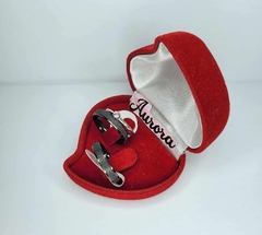 PAR DE ALIANÇA PRETA COM BRILHO 4MM