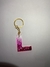 Chaveiro em Resina com Glitter - Letra L - comprar online