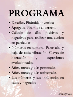 Taller de Numerología avanzado 100% grabado en internet