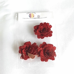 3 Flores de Feltro 3,5 cm Modelo Maracuja - comprar online