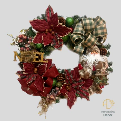 Guirlanda Natal Amoreira Decor Papai Noel Lenhador