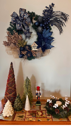 Guirlanda Natal Amoreira Decor Azul 50cm na internet