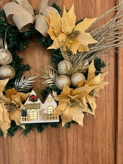 Guirlanda Natal Casa Dourada Amoreira Decor - AMOREIRA DECOR