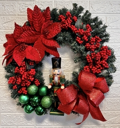 Guirlanda de Natal Amoreira Decor Quebra Nozes 65cm