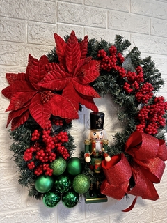 Guirlanda de Natal Amoreira Decor Quebra Nozes 65cm