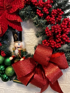 Guirlanda de Natal Amoreira Decor Quebra Nozes 65cm - loja online