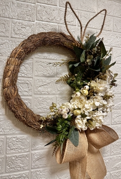 Guirlanda de Páscoa Amoreira Decor Orelhas 50 cm